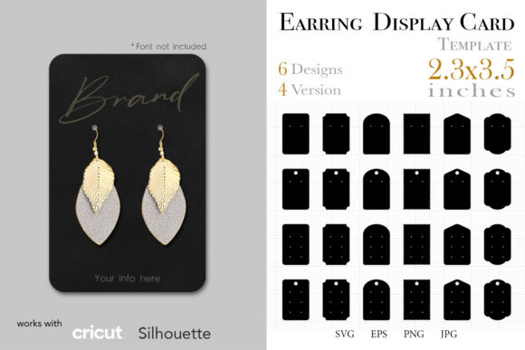 24 Earring Display Card Template: Premium Graphics & Print Templates