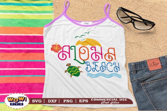 Aloha Beach Graphics: Vibrant Illustrations for Summer Brands
