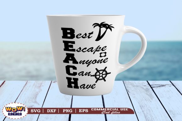 Beach Best Escape Graphics for Modern Crafts