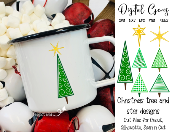 Christmas Tree and Star Graphics for Crafts & Blogs