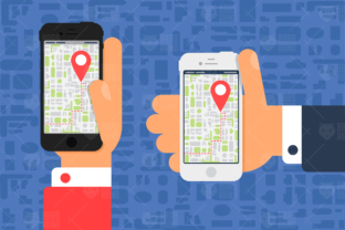 Electronic Offline Map Graphics for Modern Illustrations