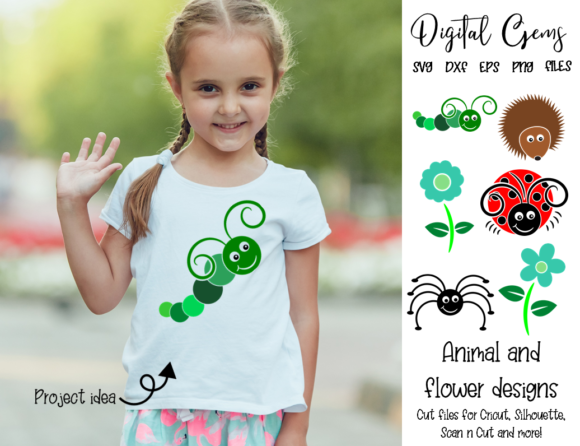 Hedgehog, Ladybird, Spider, Caterpillar: Graphics for Crafts
