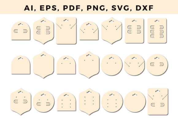 Laser Cutting Jewelry Display Card Template SVG 1