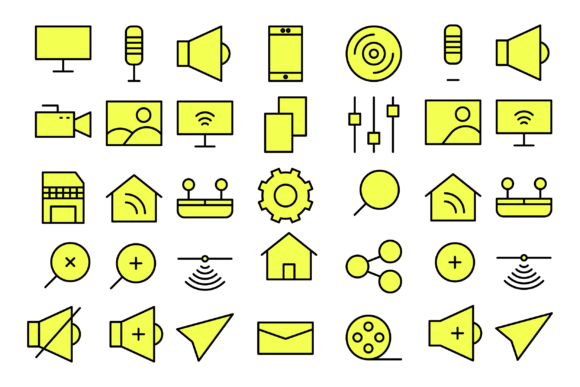 Multimedia Entertainment Graphics and Icons Review