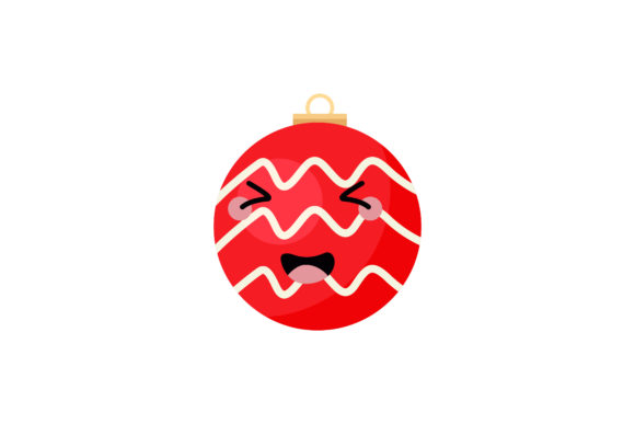 Red Christmas Light Kawaii Illustration: Graphics & Illustrations