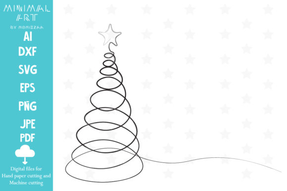 Review: Christmas Tree Winter One Line Art for Stitchers