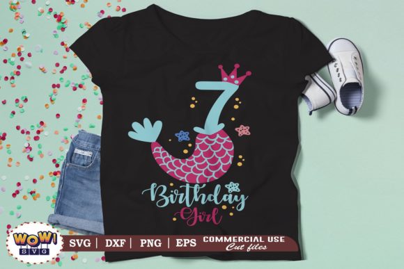 Seventh Birthday Girl SVG: Graphics & Illustrations Review