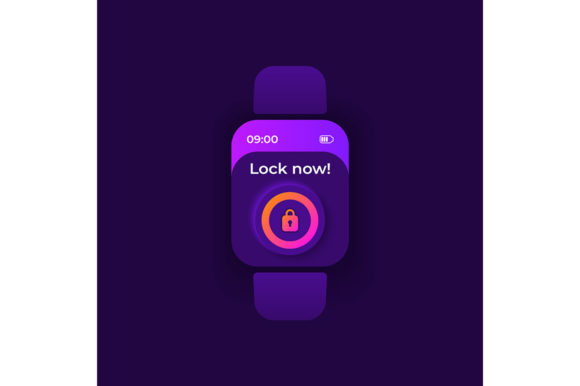 Smart Security Smartwatch Interface Graphics for Ux And Ui Kits